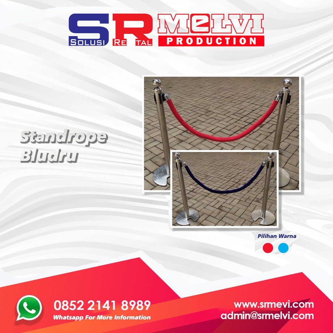 Sewa Standrope Blundru tiang silver