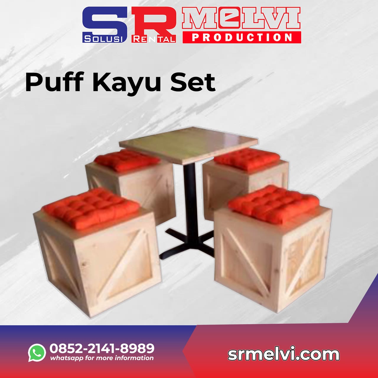 Sewa Puff Kayu Set