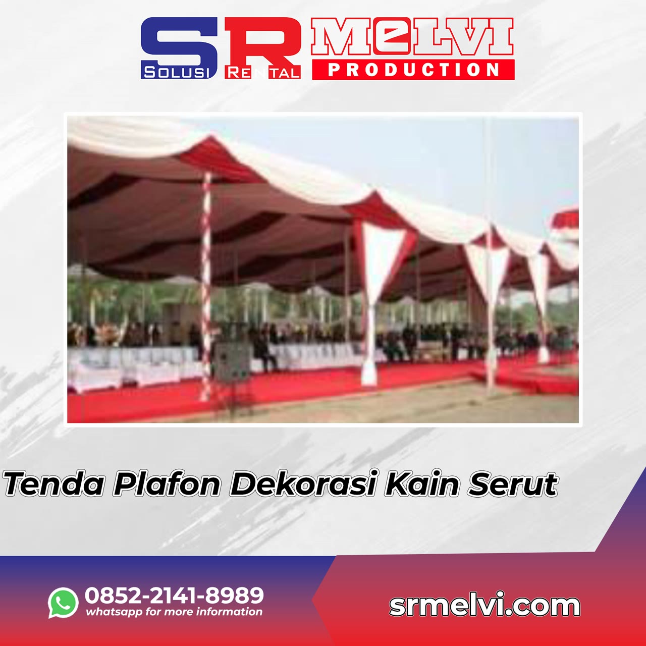 Sewa Tenda Plafon Dekorasi Kain Serut