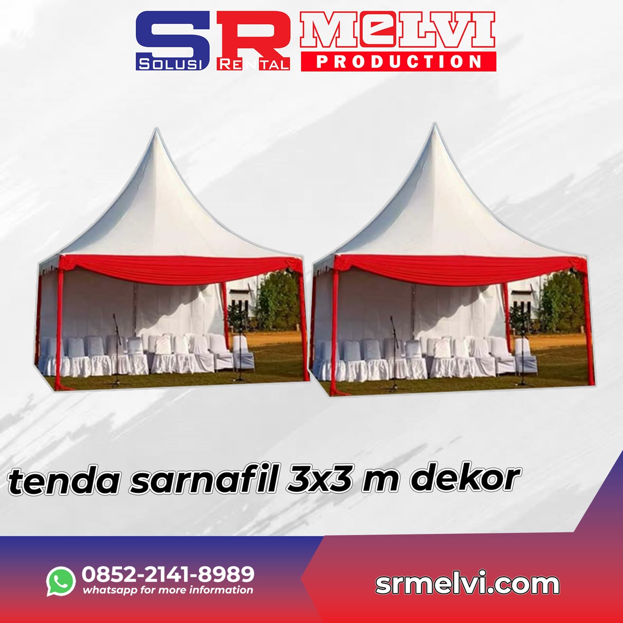 Sewa Tenda Sarnafil 3x3 M Dekor untuk event