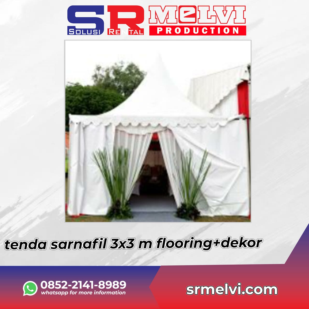 Sewa Tenda Sarnafil 3x3 M Flooring + Dekor untuk event