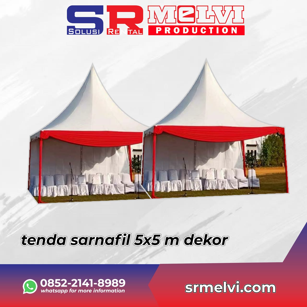 Sewa Tenda Sarnafil 5x5 M Dekor untuk event