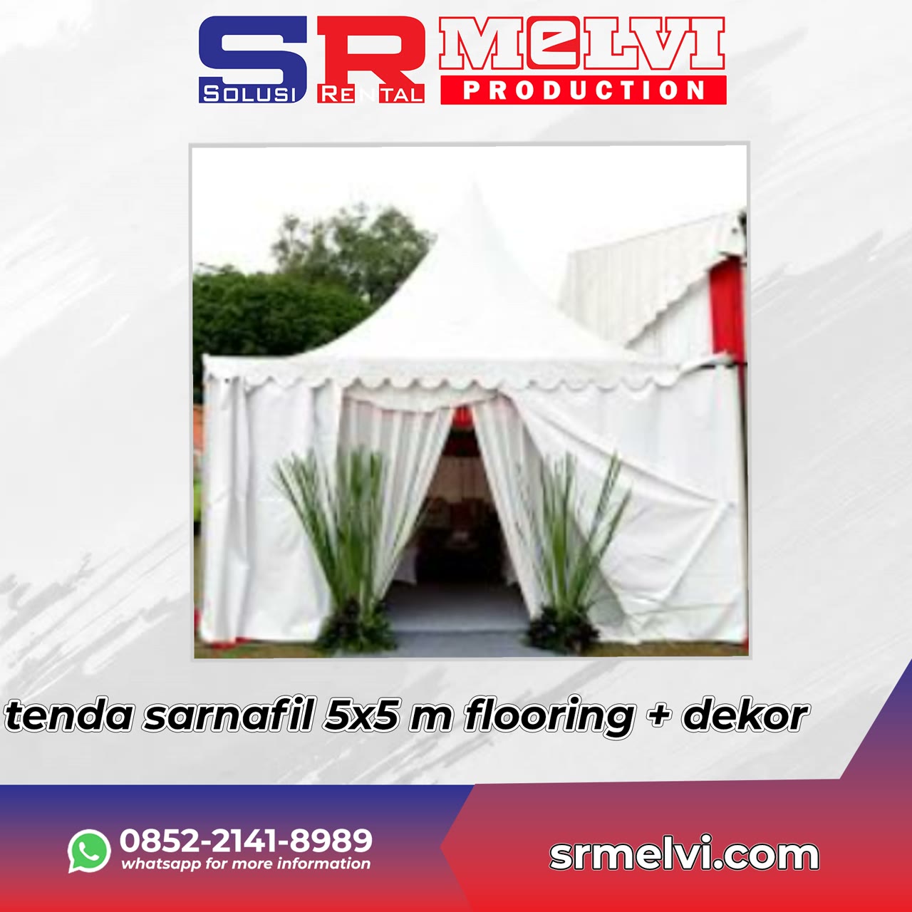Sewa Tenda Sarnafil 5x5 M Flooring + Dekor untuk event