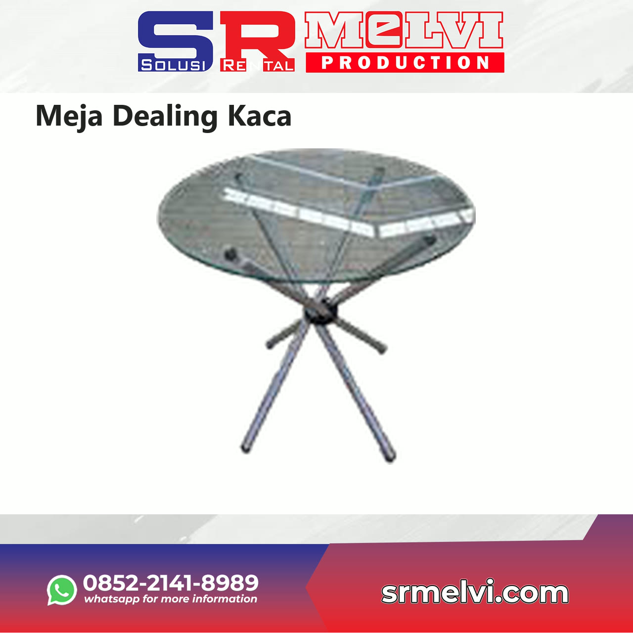 Sewa Meja Dealing Kaca untuk event